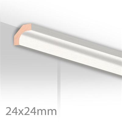 Hollat MDF 24x24x2600mm - Hoogglans wit