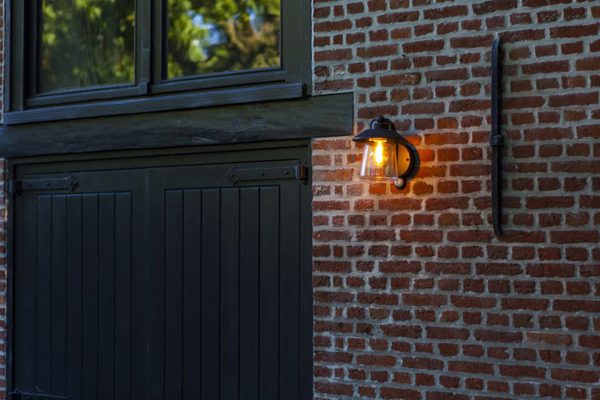 Applique murale extérieur - noir rouille - 22x17,6x22,4cm - dimmable - E27 - 1x40W - IP44 - détecteur de mouvement