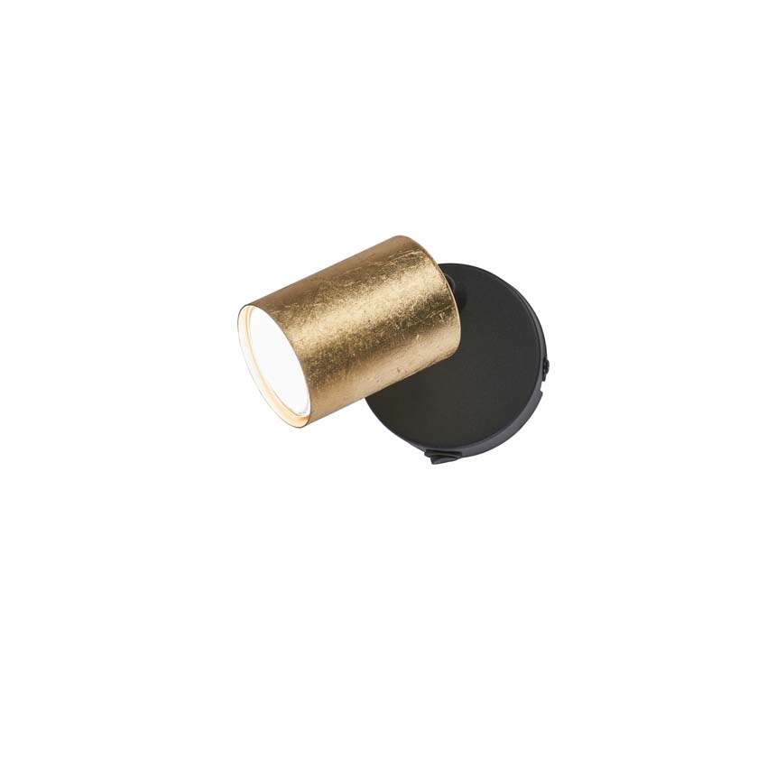 Opbouwspot - zwart/goud - GU10 - 1x4W incl lamp
