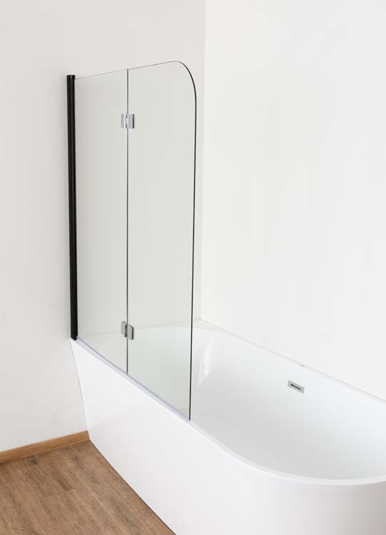 Hoekbad Bottega glanzend wit links 180x80cm