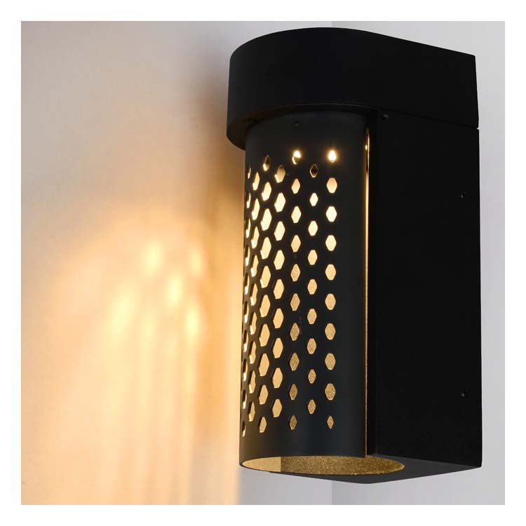KIRAN - Wandlamp Buiten - LED - 1x10W 2700K - IP65 - Zwart