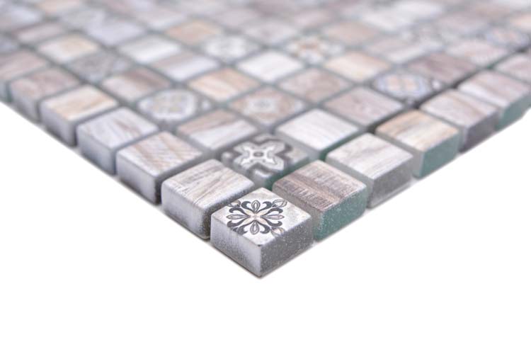Mosaïque Retro Mix brun clair mat 30x30cm