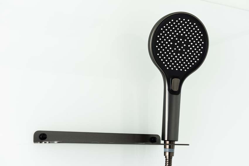 Douchecabine Amani rechts gunmetal schuifdeur 90x115x215cm