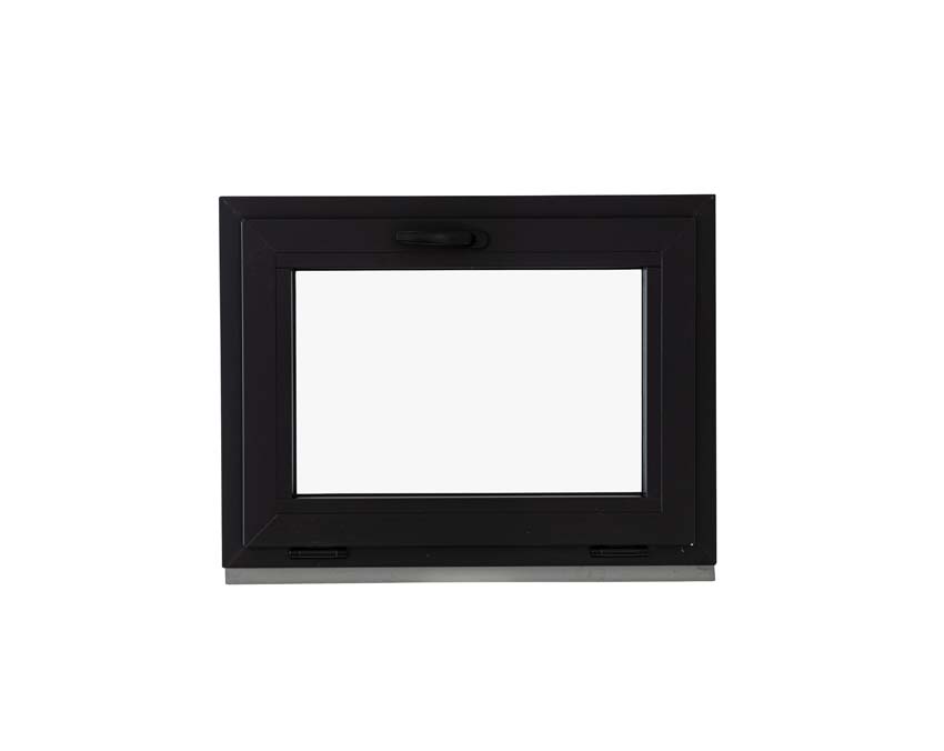 Châssis battant pvc Deceuninck Elegant Infinity noir/noir B800xH600 mm