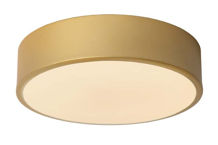 Plafonnier - Ø 20 cm - LED Dim. - 1x12W 2700K - 3 StepDim - Or Mat / Laiton