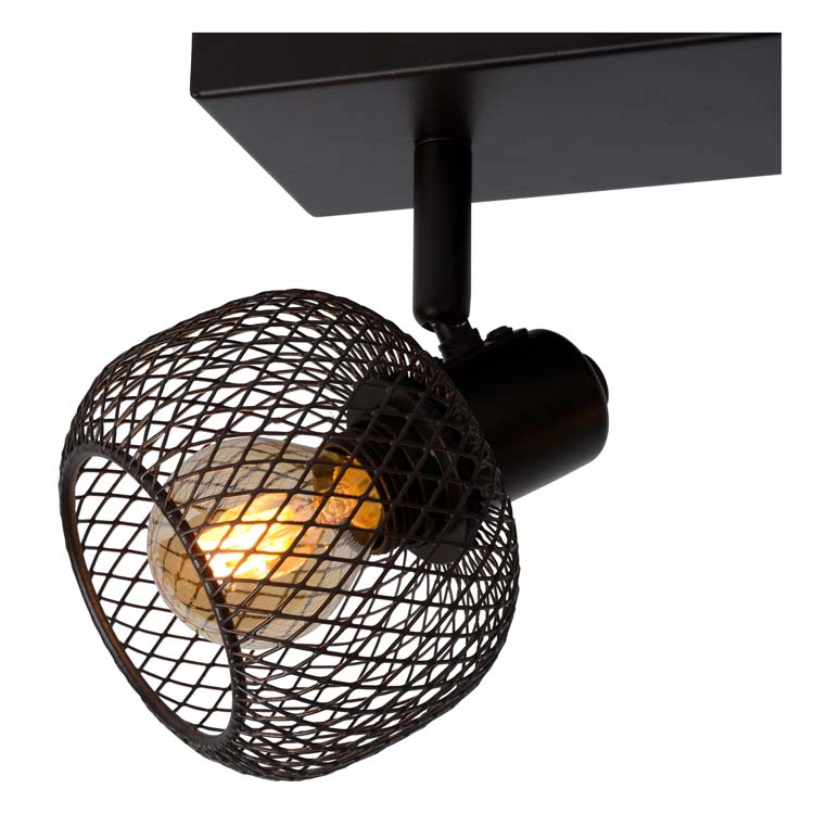 Plafondlamp - zwart - 31x14,5x14cm - dimbaar - 2xE14 - 25W