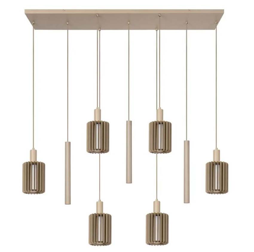 Lucide Lambres - Suspension - 6xE27 - Taupe