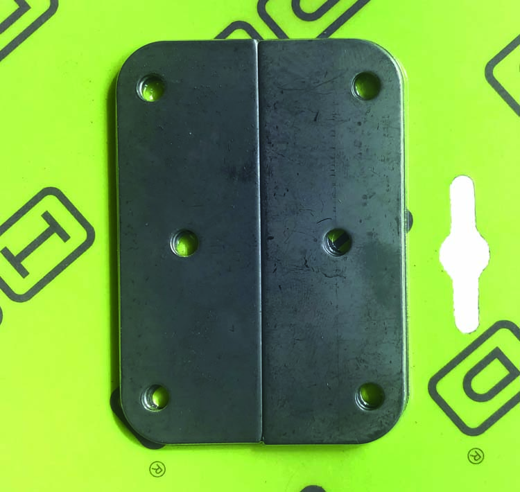 Paumel elba adaptorplaatje 1mm inox /6 stuks