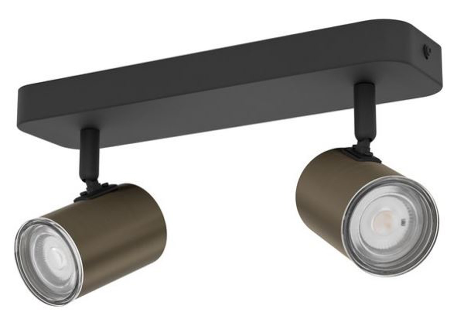 Spot en saillie - bronze/noir - 28x8x13cm - 2xGU10 max. 5W - IP44 - ampoules non incluses