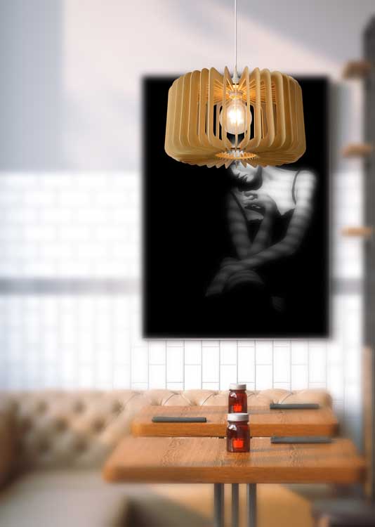 Lucide ETTA - Suspension - Ø 39 cm - E27 - Bois clair