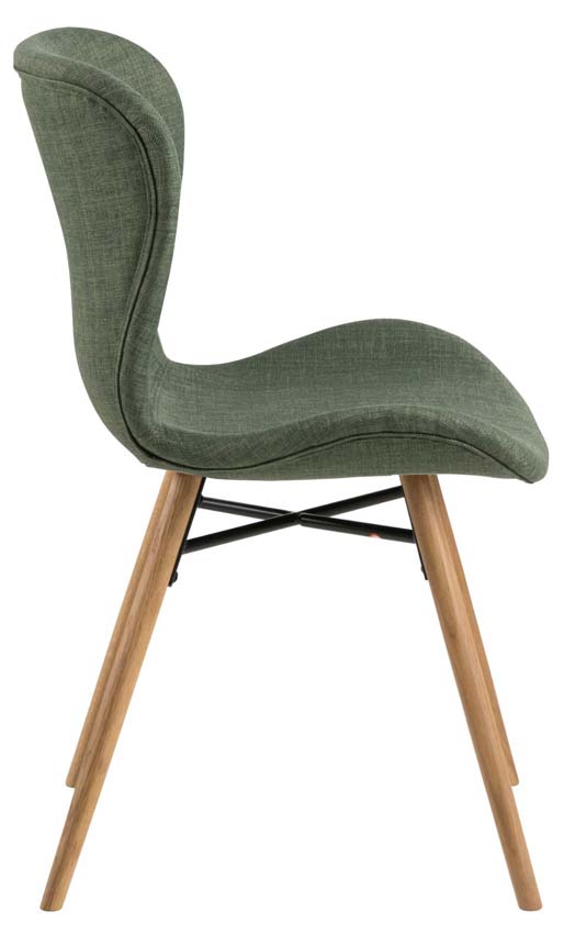 Chaise Belinda verte 47x47x82cm