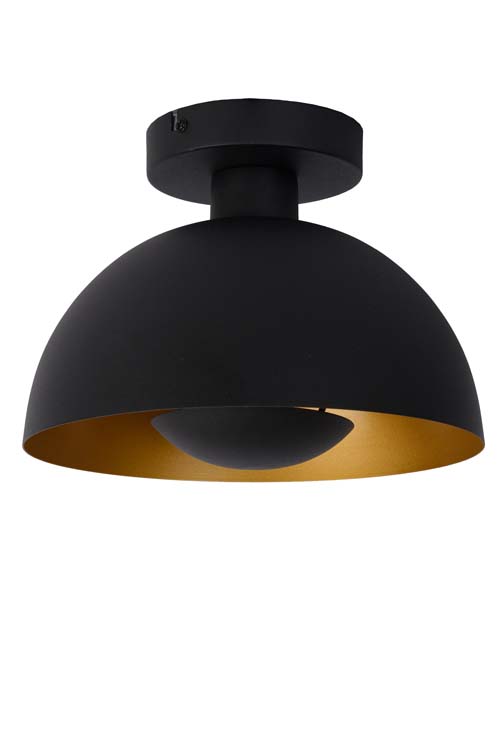 Lucide SIEMON - Plafonnière - Ø 25 cm - 1xE27 - Zwart