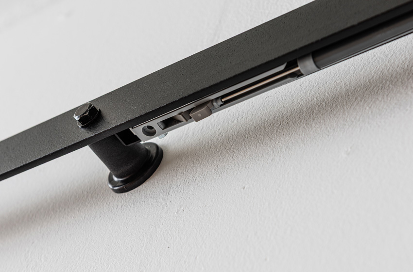 Complete enkele schilder schuifdeur Titus 93x211,5cm + rail antiek zwart