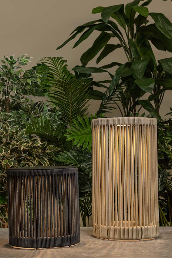 Lucide Pingi - Lampadaire Rechargeable Intérieur/Extérieur - Batterie/Piles - H61,5cm - LED 3 StepDim - 1x3W 3000K - IP44 - Taupe