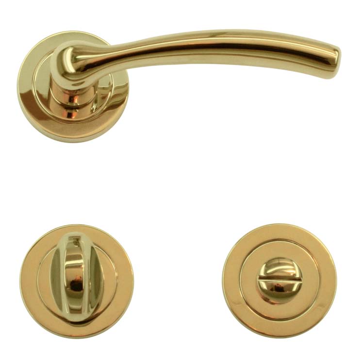 Deurkruk napels titanium met WC-slot