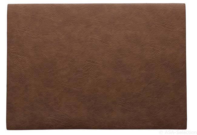 Placemat vegan lederlook 46x33 cm caramel