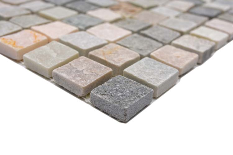 Mosaïque Quarzit Small beige/gris mat 30,5x30,5cm