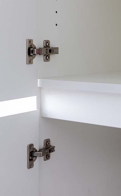 Armoire de cuisine Plenti armoire colonne pour réfrigérateur blanc 60x208cm