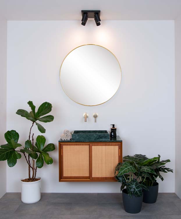 Plafondlamp - zwart - 4xGU10 - 5W - IP44