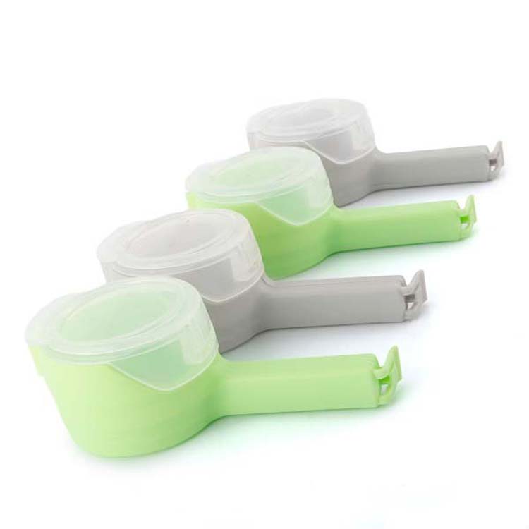 Sluitclips met dispenser voor plastiek zakken 4stuks