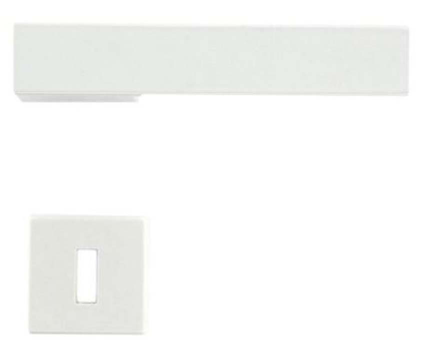 Deurkruk pro X-treme wit structuur rond complete set met rozetten en sleutelplaat