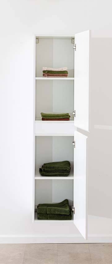 Kolomkast Tibo/Tony wit hangend 170x40x35cm