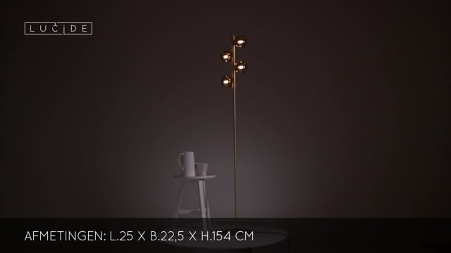 Lucide TYCHO - Lampadaire - G9 - Or Mat Lucide TYCHO - Lampadaire - G9 - Or Mat