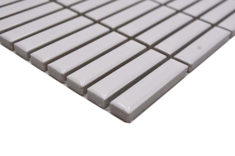 Mosaïque Finger blanc brillant 30x30cm