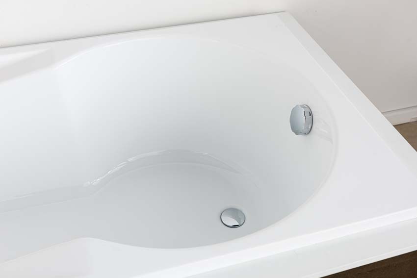 Baignoire encastrable Cora blanc brillant ergonomique 180x80cm + set de pieds réglables