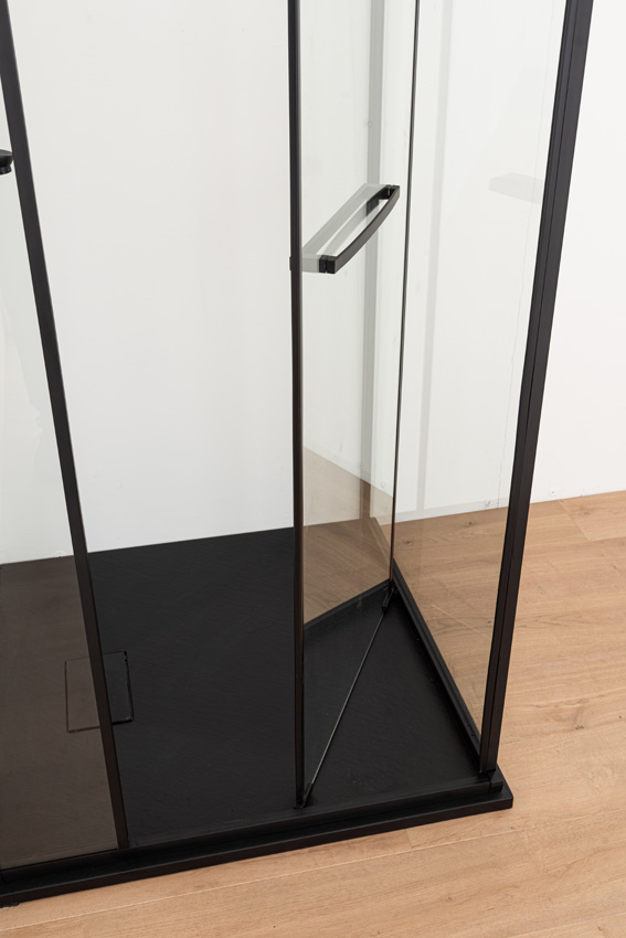 Douchehoek Ares mat zwart 90x90x190cm
