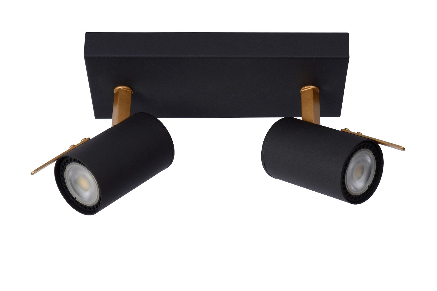 Lucide GRONY - Spot plafond - LED Dim. - GU10 - 2x5W 3000K - Noir