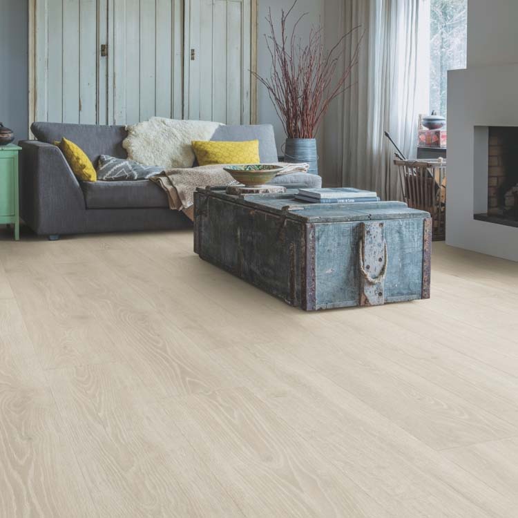 Laminaat Quick-Step Majestic 9,5mm bosland eik lichtgrijs 205x24cm