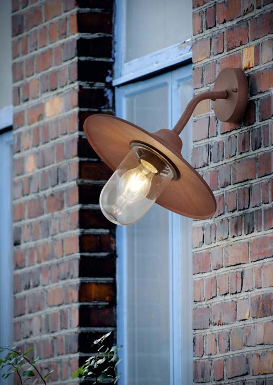 Applique murale marron excl lampe LED possible 1 lamp H35cm