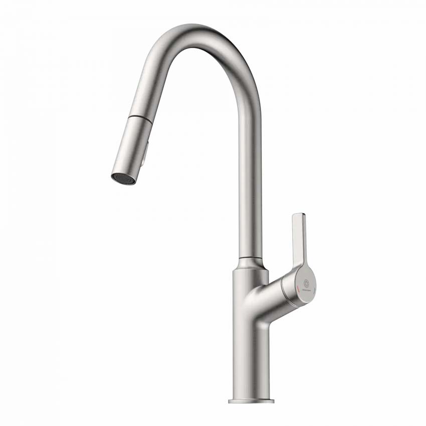 Robinet de cuisine Wasserwerk WK 12 aspect inox avec bec extractible