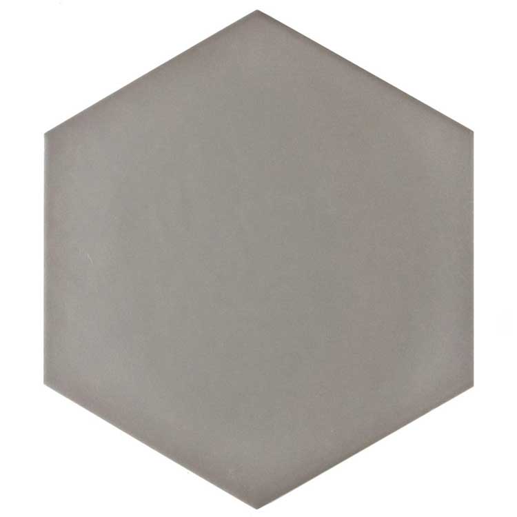 Carrelage de sol et mural Hexagonal gris 20x17,5cm