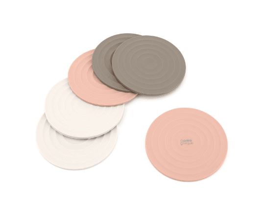 Dessous de verre Point Virgule silicone pastel 6 pcs