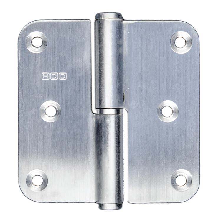 Paumelle 80x80x2.5 chrome brossé droite
