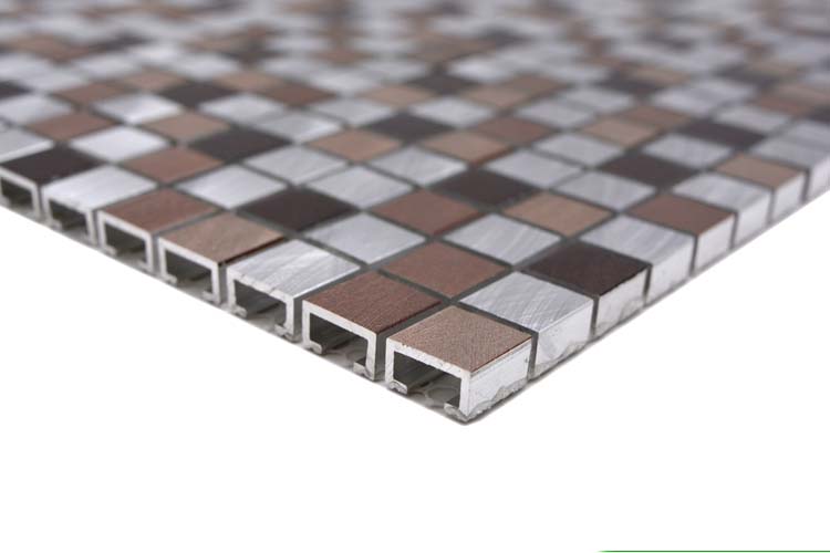 Mosaïque alu mix alu/cuivre 31,7 x 31,7 cm