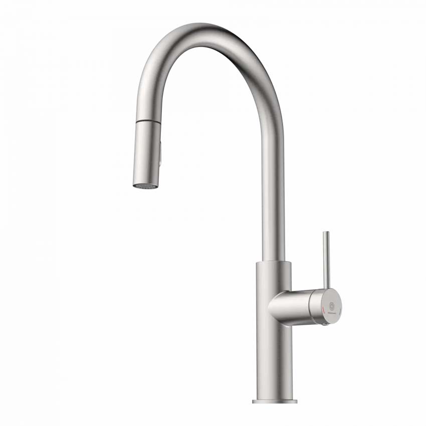 Keukenkraan Wasserwerk WK 13 Sphere inox-look met uittrekbare uitloop