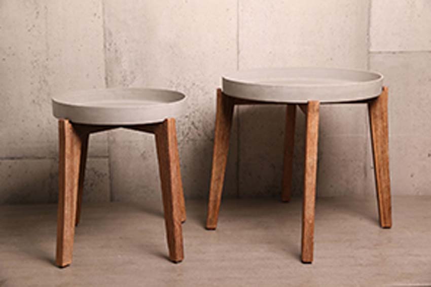 Table d'appoint 50x61 cm béton