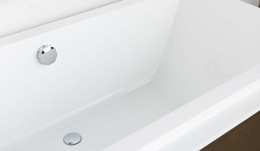 Inbouwbad Colin glanzend wit 180x80cm + regelbare potenset