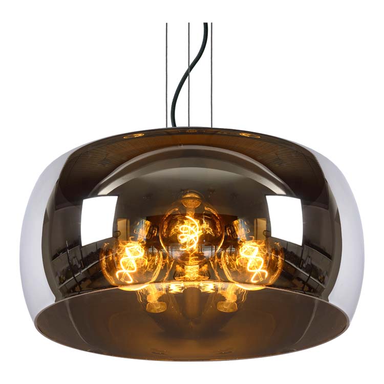 Lucide OLIVIA - Hanglamp - Ø 50 cm - 3xE27 - Fumé