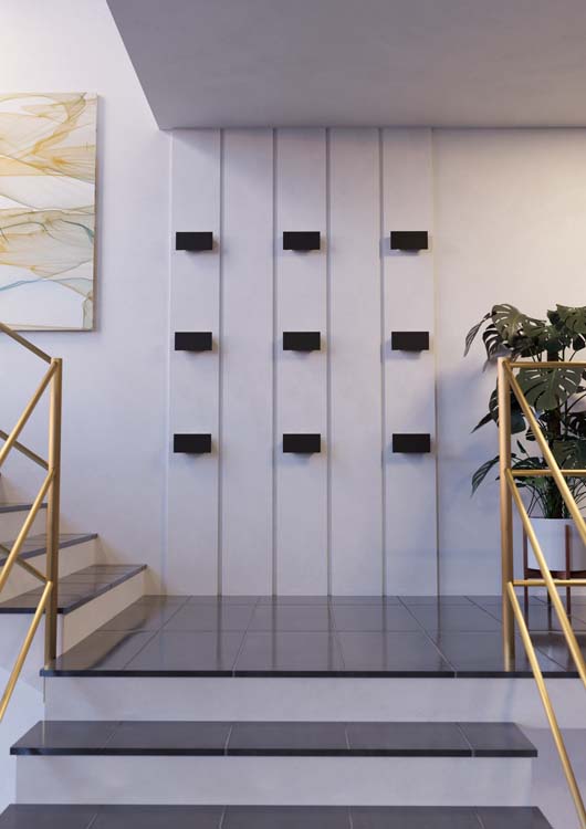 Applique murale intérieure - noir - 20x10cm - non dimmable - led intégré - 1x14w - 3000K - 780 lumens