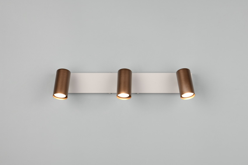 Opbouwspot - koffie - 41x6x13,5cm - dimbaar - GU10/MR11 - 3x5W
