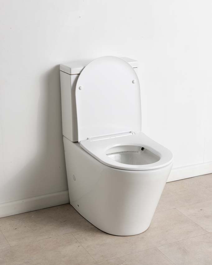 Toilettes sur pied Gerok sans rebord blanc