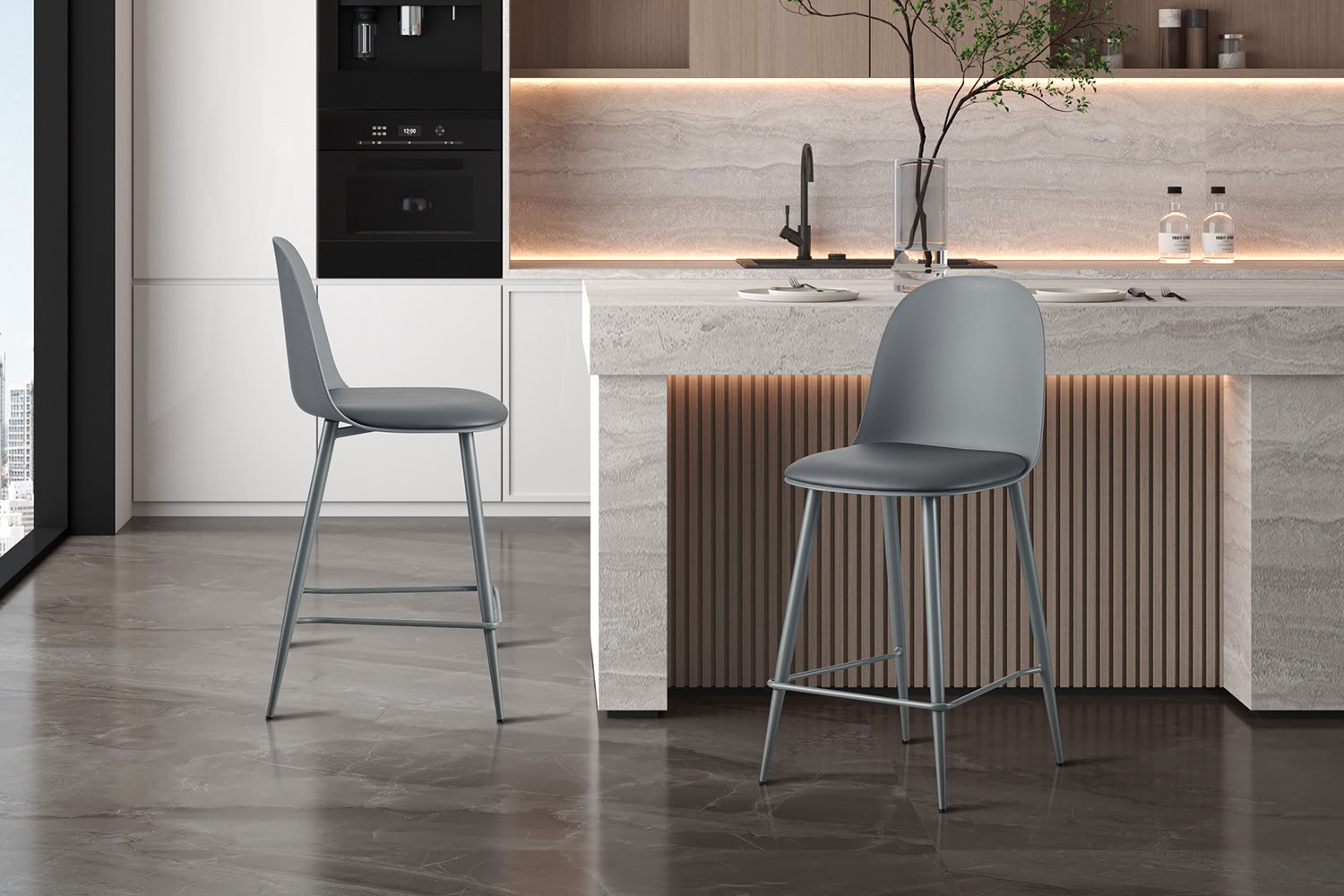 Barstoel Renilde grijs