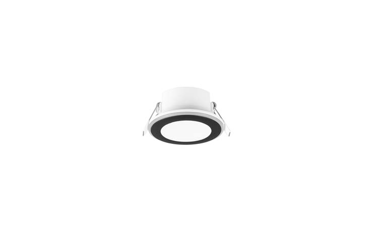 Inbouwspot rond LED zwart diam8.2cm 5W 450LM 3000K