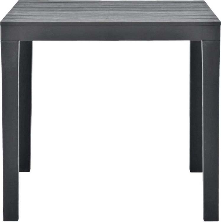 Tuintafel Cuba vierkant 80 x 80 cm antraciet