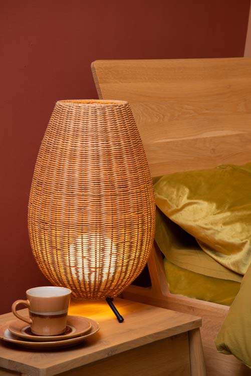 Tafellamp - Ø 30 cm - 1xG9 - Licht hout