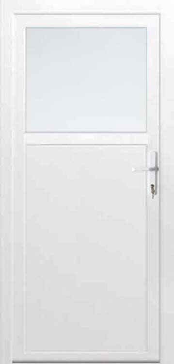 Porte extérieure Nono pvc blanche 60 mm 860 x 2080 mm 1/3 verre D